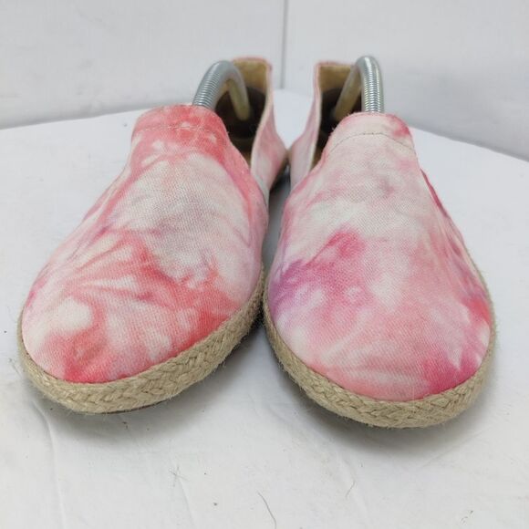 Tie Dye Pink Espadrille Slip On Loafer Flats Women's Sz 8 Siracha by Report - Picture 8 of 12